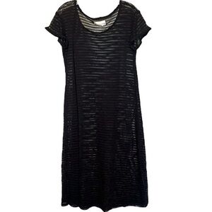 Portocruz long short sleeve cover up open weave womens size small black